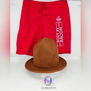 Arby's Gift Set. Limited Edition Swim Trunks Size 30, 10 Gallon Hat & pop Socket